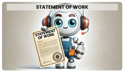 Statement of Work document showing scope, deliverables, and timeline
