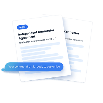 Independent contractor agreement reviewed by attorney, showing contract readiness and legal review