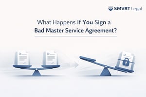 Illustration of contract risk and consequences from signing a bad master service agreement
